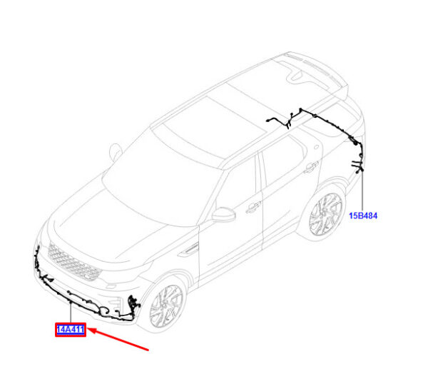 LR087145 - LAND ROVER DISCOVERY V L462 Wiring Parking Sensor Front LR087145 NEW ORIGINAL