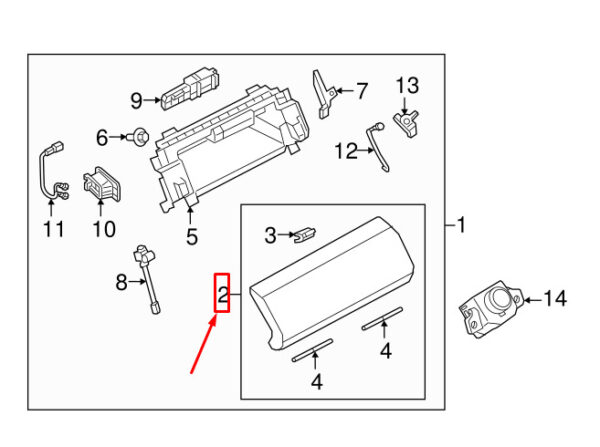 LR088839 - LAND ROVER DISCOVERY V L462 Upper Glove Box Flap LHD LR088839 NEW GENUINE