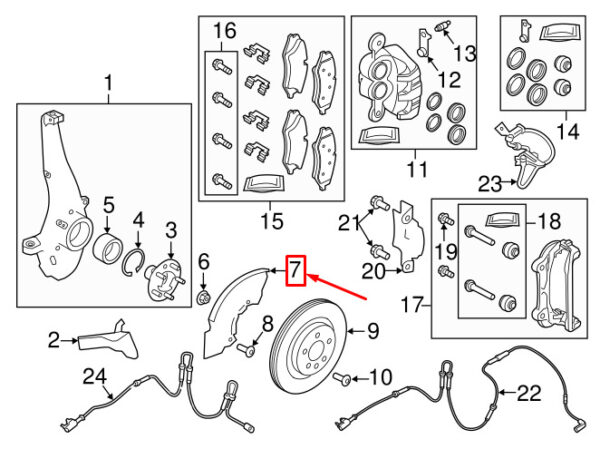 LR089139 - LR RANGE ROVER IV L405 FRONT RIGHT BRAKE SPLASH GUARD LR089139 NEW GENUINE