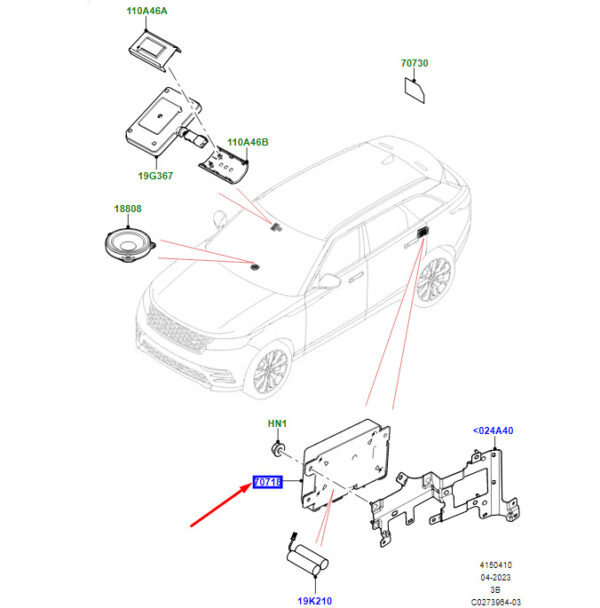 LR091247 - LR RANGE ROVER VELAR L560 Telematics Control Module LR091247 NEW GENUINE