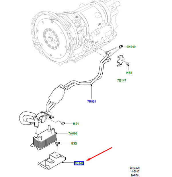 LR092824 - LR Range Rover Velar L560 Transmission Oil Cooler Mount LR092824, Original Part