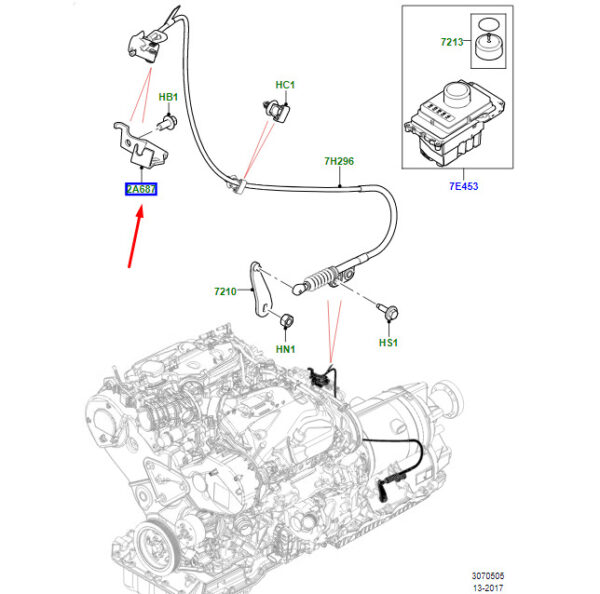 LR093965 - Land Rover Range Rover Velar L560 Shift Lever Mount LR093965, Original Part