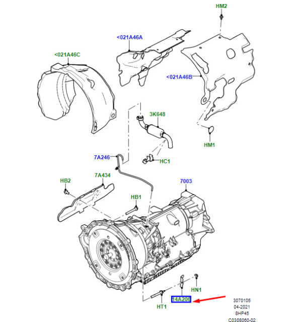 LR093982 - LR Range Rover Velar L560 Automatic Transmission Mount LR0939982 NEW ORIGINAL