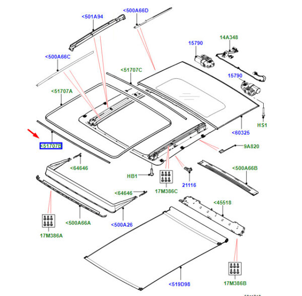 LR094001 - LR Range Rover Velar L560 Red Front Gasket LR094001 New Genuine