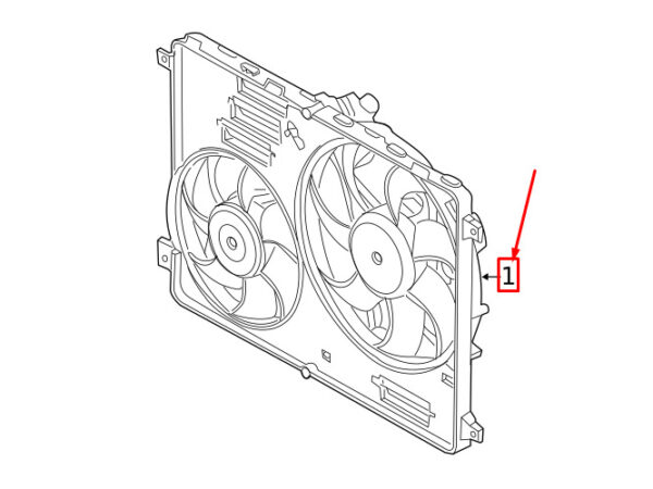 LR099669 - Radiator Motor and Fan for Land Rover Discovery Sport L550, LR099669, NEW,