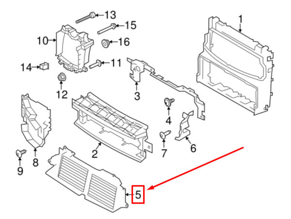 LR102691 - LAND ROVER SPORT L550 Front Kühlerjalousie Baugruppe LR102691 NEW ORIGINAL