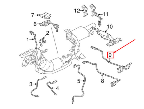 LR104387 - LR Range Rover Sport L494 Temperature Sensor for Nox Trap Rear LR104387 NEW