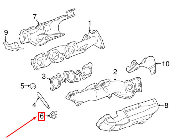 LR106277 - LAND ROVER RANGE ROVER SPORT L494 Cross Tube Nut LR106277 NEW GENUINE