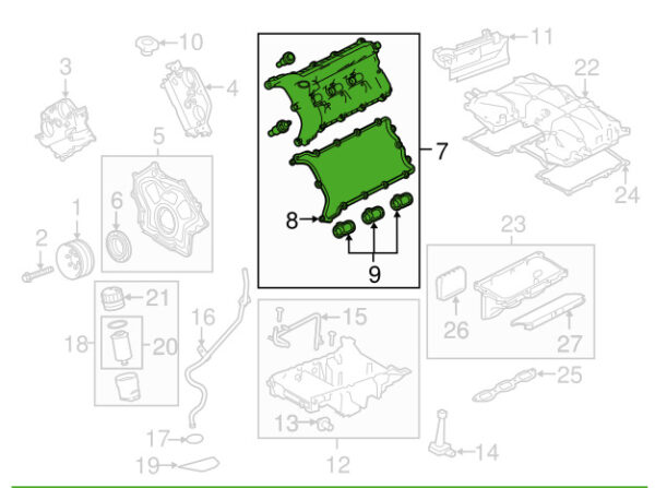 LR109354 - LR DISCOVERY L462 Right Motor Valve Lid LR109354 NEW GENUINE