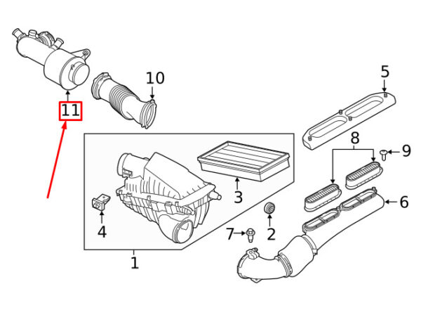 LR111065 - LAND ROVER RANGE ROVER SPORT L494 Air Inlet Channel LR111065 NEW GENUINE