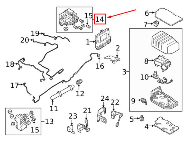 LR113342 - LAND ROVER DISCOVERY L462 Rear Air Control Valve LR113342 NEW GENUINE