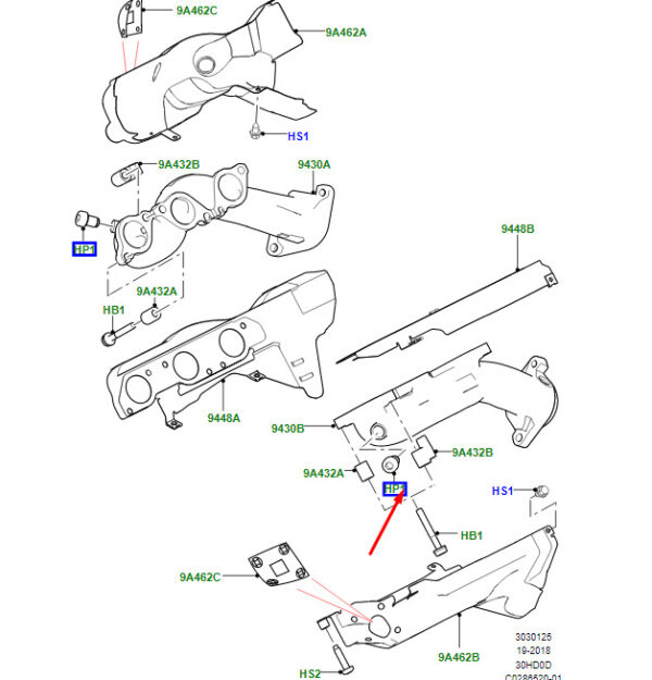 LR114029 - LR Range Rover Velar L560 Exhaust Manifter Locking Plugs LR114029 Original Part