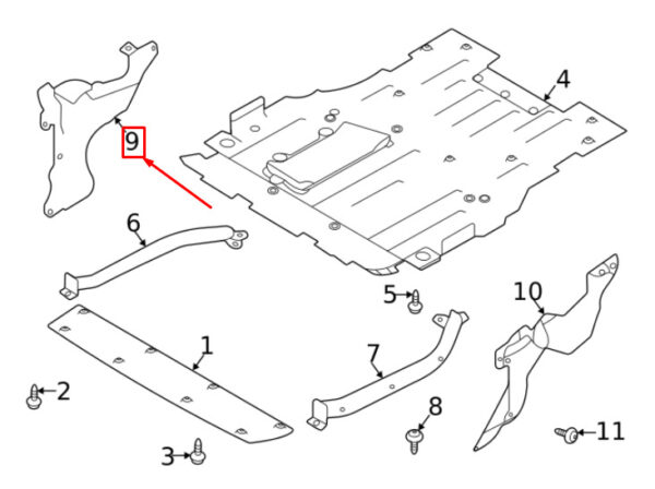 LR114157 - LAND ROVER RANGE ROVER EVOQUE L551 RIGHT SPLASH GUARD LR114157 NEW GENUINE