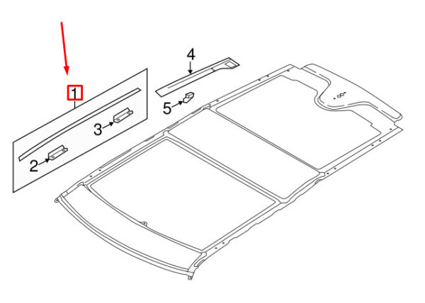 LR116283 - LAND ROVER DISCOVERY V L462 Right Roof Drip Strip LR116283 NEW GENUINE