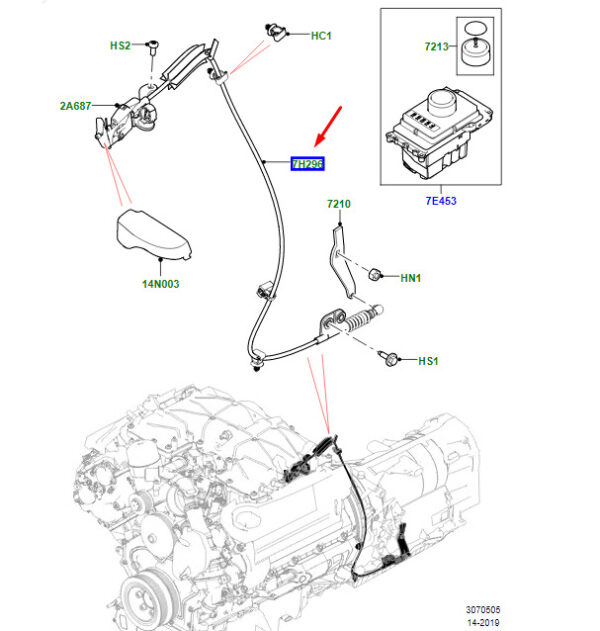 LR116948 - Land Rover Range Rover Velar L560 Shift Lever LR116948 NEW ORIGINAL