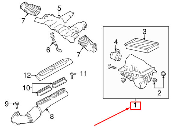 LR117321 - LAND ROVER RANGE ROVER L405 Luftfilterbaugruppe links LR117321 NEWES ECHTES