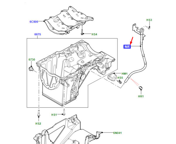 LR122403 - Oil Gauge for Land Rover Range Rover Velar L560, LR122403, Original Part