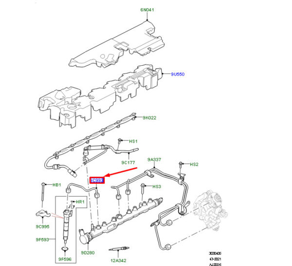 LR125513 - LAND ROVER RANGE ROVER IV L405 Fuel Supply Pipe LR125513 NEW ORIGINAL