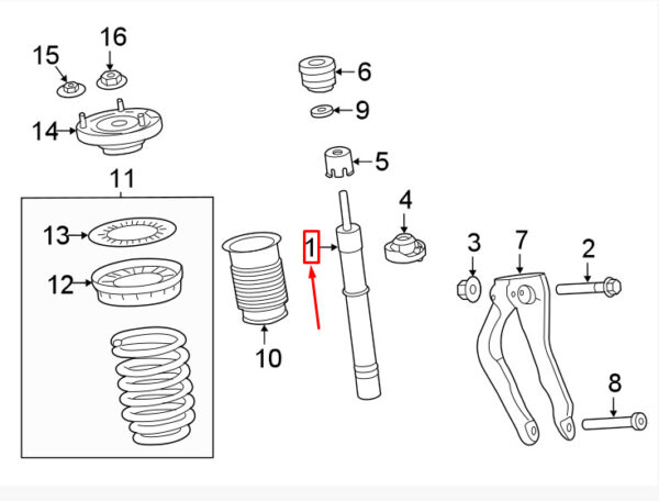 LR141931 - LAND ROVER RANGE ROVER VELAR L560 FRONT SHOCK ABSORBER LR141931 NEW GENUINE