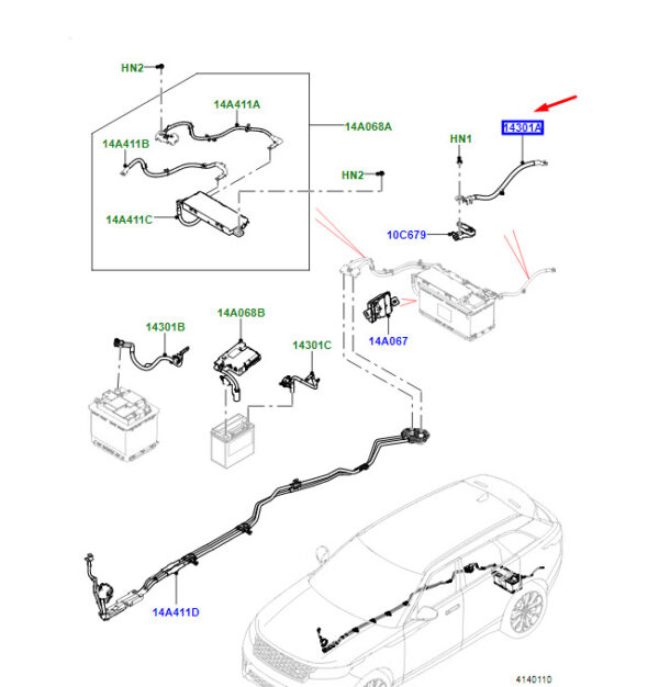 LR145117 - LAND ROVER RANGE ROVER VELAR L560 Battery To Earth Cable LR145117 NEW GENUINE