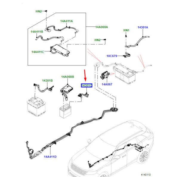 LR145121 - LAND ROVER RANGE ROVER VELAR L560 Battery To Earth Cable LR145121 NEW GENUINE