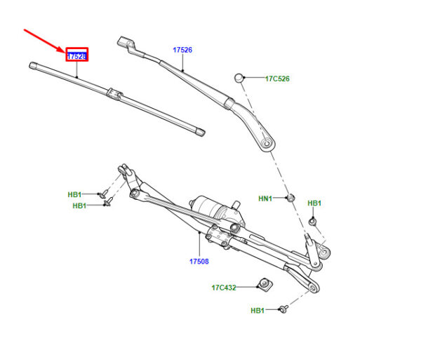 LR154900 - LR Range Rover Evoque L538 Front Left Steering Wiper Blades Set LR154900 Part