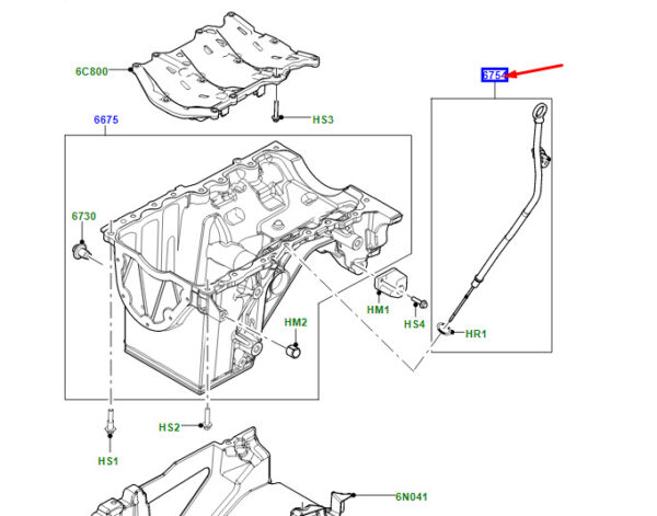 LR156229 - LAND ROVER RANGE ROVER VELAR L560 Oil Level Indicator Tube LR156229 NEW ORIGINAL