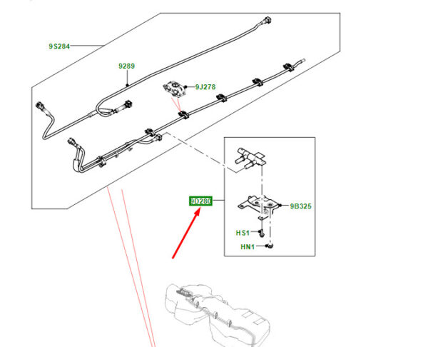LR161037 - Fuel Distributor for LR Range Rover Velar L560 LR161037 Original Part