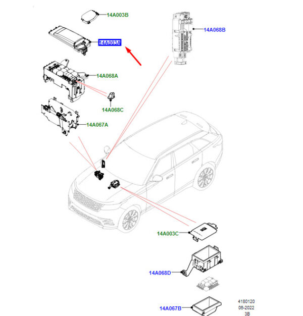 LR163662 - LR Range Rover Velar L560 Fuse Box Cover LR163662 Original Part