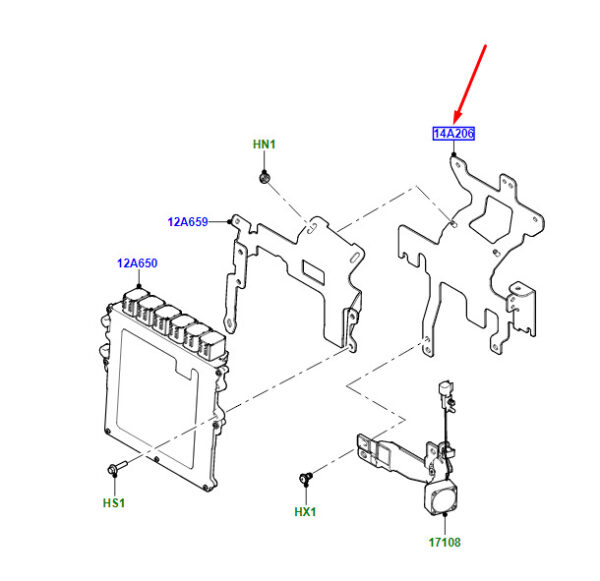 LR167448 - LR Range Rover Velar L560 Mount for Engine Control Unit RHD LR167448 NEW