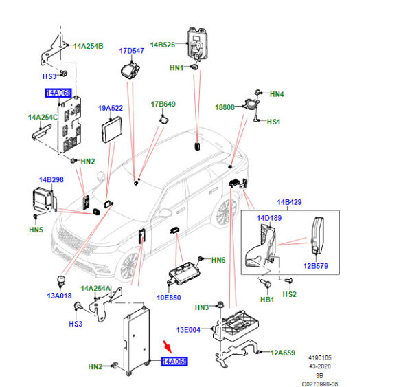 LR181709 - Fuse Box for Land Rover Range Rover Velar L560, LR181709, Genuine Part