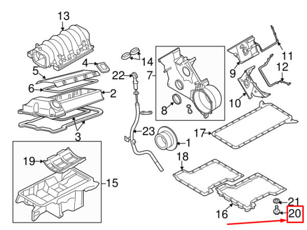 LSF000010 - LAND ROVER RANGE ROVER 3 L322 Engine Oil Drain Screw SPF000010 NEW GENUINE