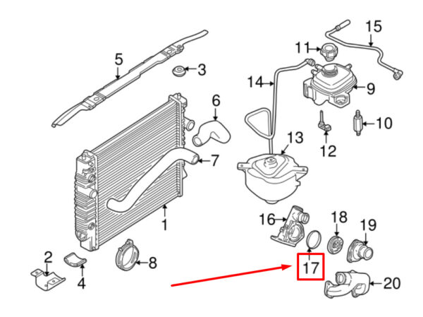 NCA2246BA - Jaguar XJ X308 Thermostat Gasket NCA2246BA NEW ORIGINAL