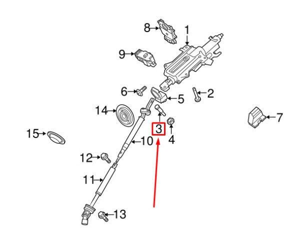 QRH100030 - LAND ROVER RANGE ROVER SPORT L320 Steering Column Screw QRH100030 NEW GENUINE