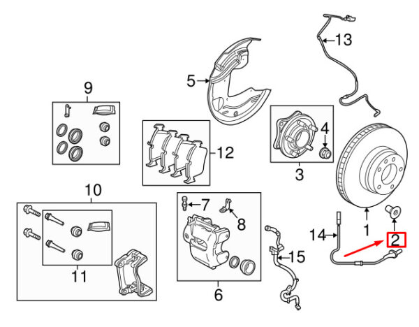 SYP100241 - NEW LAND ROVER DISCOVERY 4 L319 BRAKE DISC RETAINING SCREW SYP100241 ORIGINAL