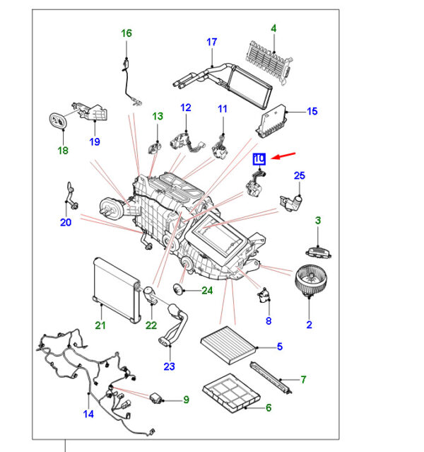T2H12497 - Jaguar F-PACE X761 Left Heater Flap Actuator T2H12497, Genuine Part