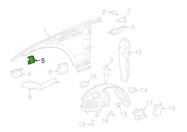 T4A1653 - JAGUAR F-PACE X761 fender mount front right T4A1653 mint condition