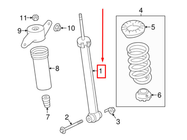 T4A2011 - JAGUAR F-PACE X761 rear shock absorber T4A2011 NEW ORIGINAL