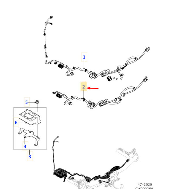 T4A27373 - Jaguar F-PACE X761 Trailer Clutch Harness T4A27373, Original Part