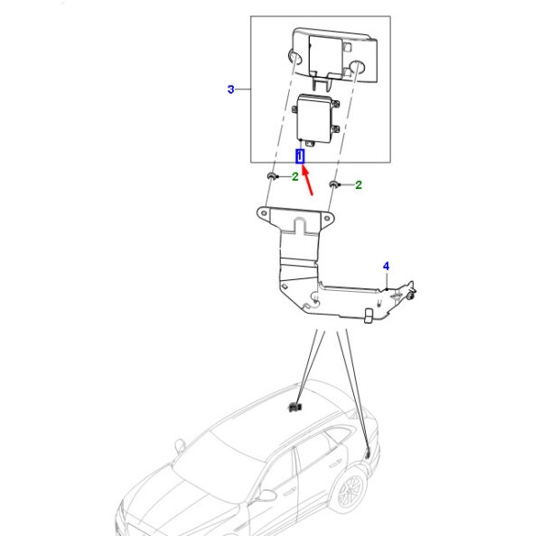 T4A28460 - JAGUAR F-PACE X761 Blind Angle Sensor Rear T4A28460 NEW ORIGINAL