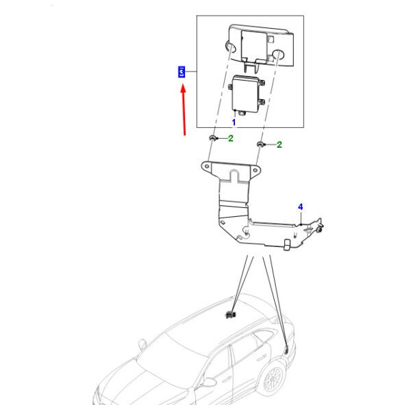T4A28545 - JAGUAR F-PACE X761 Rear Left Blind Angle Sensor T4A28545 NEW ORIGINAL