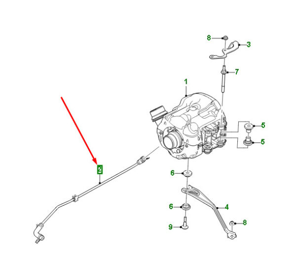 T4A33531 - Jaguar F-PACE X761 Bypass Hose T4A33531, Original Part