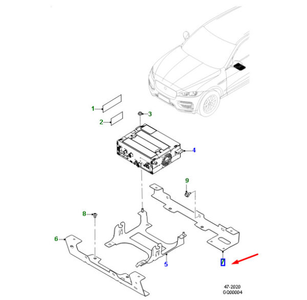 T4A33940 - JAGUAR F-PACE X761 Info/Entertainment Module Rear Mount T4A33940 NEW