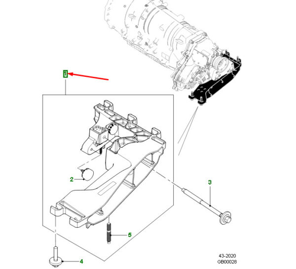 T4A37484 - JAGUAR F-PACE X761 Transmission Mount T4A37484 NEW GENUINE