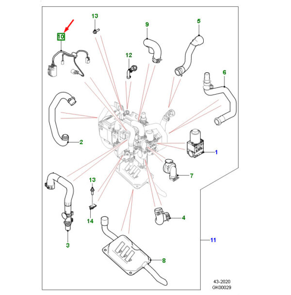 T4A40556 - JAGUAR F-PACE X761 HEATER WIRING HARNESS T4A40556, NEW, GENUINE