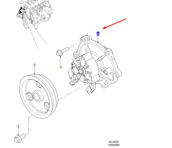T4A41035 - JAGUAR F-PACE X761 WATER PUMP T4A41035 NEW GENUINE