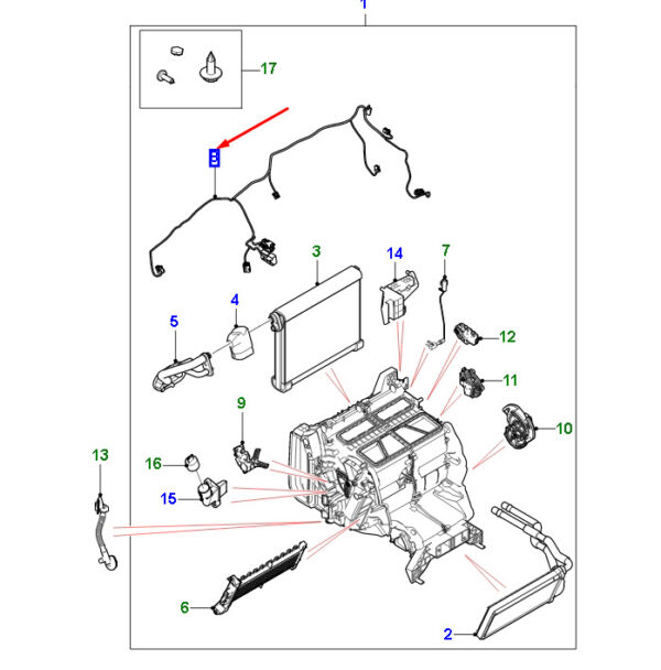 T4A41492 - JAGUAR F-PACE X761 Heating Harness RHD T4A41492 NEW ORIGINAL