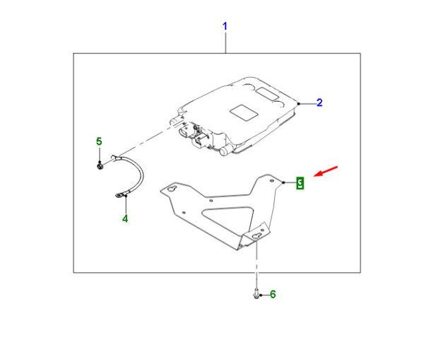 T4A42109 - Jaguar F-PACE X761 Heater Mount T4A42109, Original Part