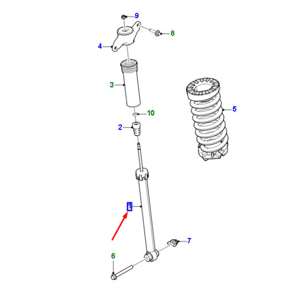 T4A42732 - JAGUAR F-PACE X761 rear shock absorber T4A42732 NEW ORIGINAL