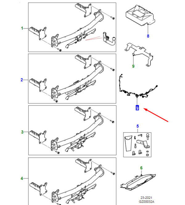 T4A46733 - JAGUAR F-PACE X761 TOWBAR WIRING HARNESS T4A46733, NEW, GENUINE